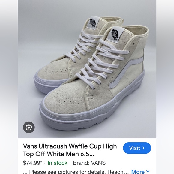 Vans Shoes - Vans SK8- HI waffle cup shoes.  Womens 7 or Men’s 5.5